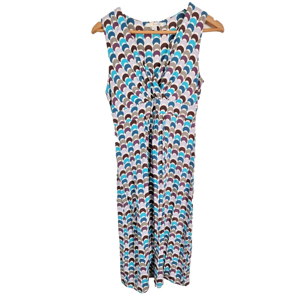 Boden Womens Geometric Scallop Print Faux Wrap Dress Multicolor Size‎ 6R